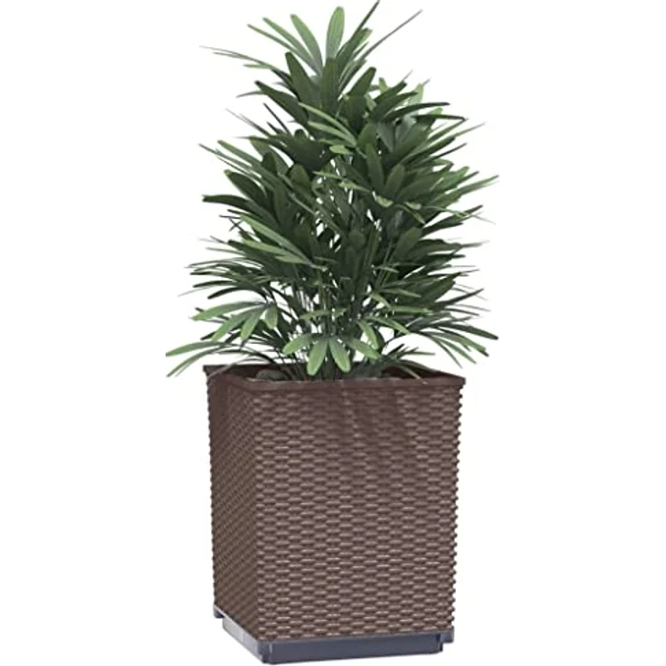 vidaXL Pflanzkübel 2er Set, braun, 30x30x37 cm aus strapazierfähigem Polypropylen – Bild 3