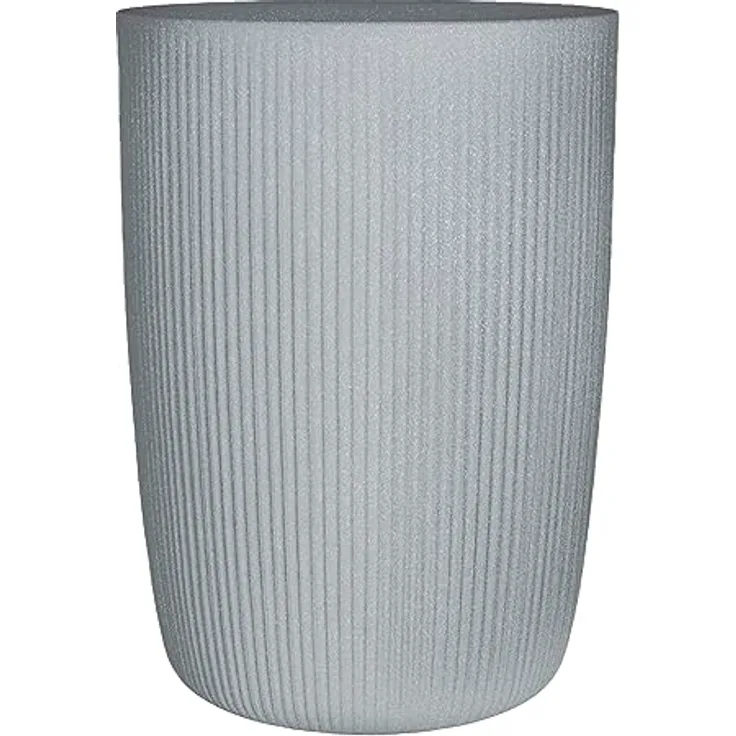 Scheurich Linetto High 54, Hochgefäß/Blumentopf/Pflanzkübel, rund, Farbe: Stony Grey, hergestellt mit recyceltem Kunststoff, 10 Jahre Garantie, für den Außenbereich
