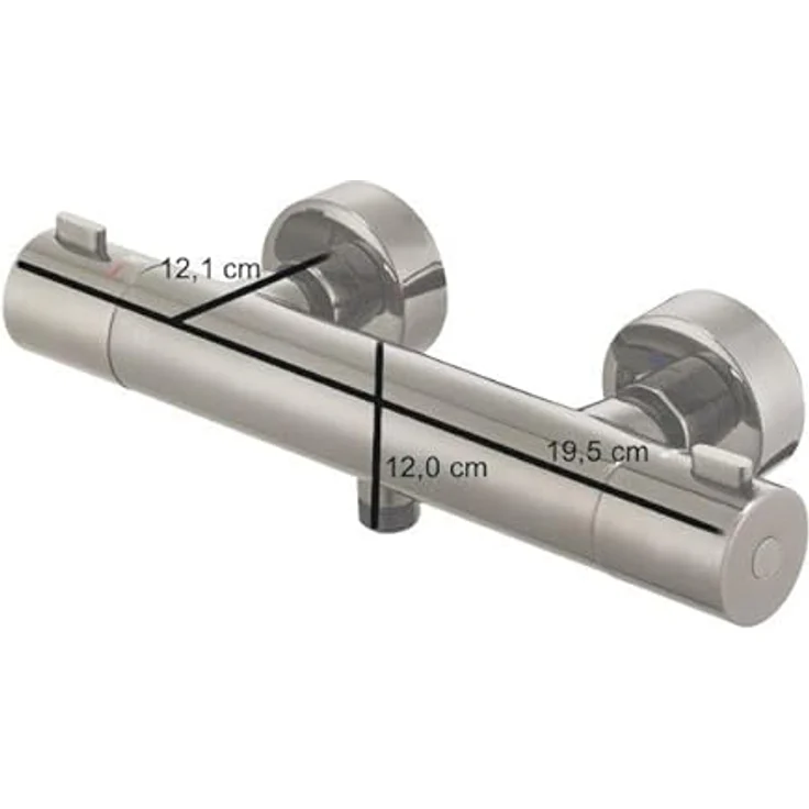 Primaster Brausethermostat Prag silbergrau Cool Touch Verbrühschutz bei 38° C – Bild 3