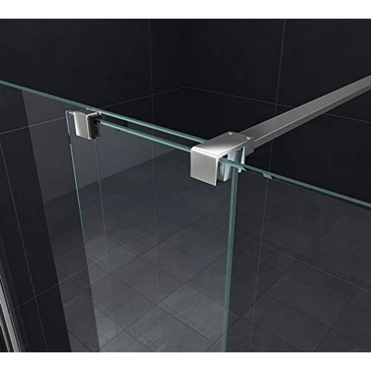 Glasdeals Schiebetür-Duschwand TRAVERSO, 140 x 200 cm, Sicherheitsglas, verchromtes Aluminiumprofil, leicht montierbar – Bild 5