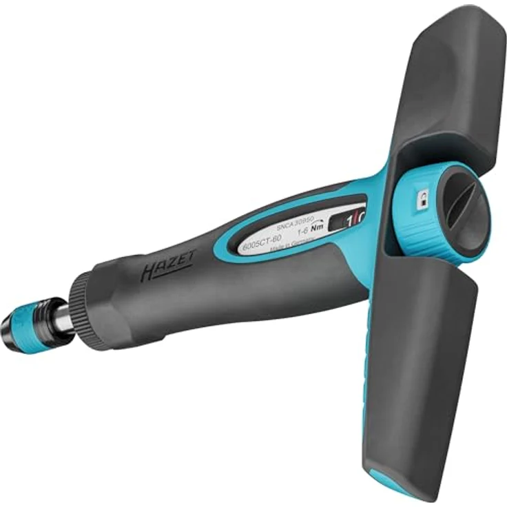Hazet Drehmomentschraubendreher 6005CT-60, 1/4" mit Quergriff, 1-6 Nm, 6% Genauigkeit, ergonomisch, Freilaufmechanismus, 198 mm Länge – Bild 3