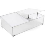 Frühbeetkasten mit geteiltem Deckel - 120 x 80 cm - Kleines Gewächshaus mit Schrägdach - Polycarbonat Treibhaus Kasten Gemüsebeet Abdeckung