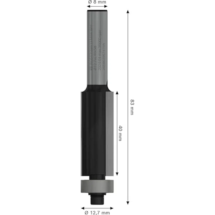 Bosch Hausgeräte Bündigfräser PRO 12.7x40x8mm mit hochwertigen Carbide-Zähnen für präzise Holzarbeiten, Artikelnummer 2608629674 – Bild 3