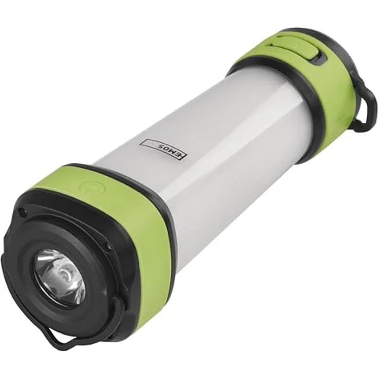 EMOS LED Camping Laterne, tragbare 360° Akku-Campinglampe mit Rotlicht und Powerbank Funktion, Magnet und Haken, 7 Modi, 360 lm, 190 m Leuchtweite - blau