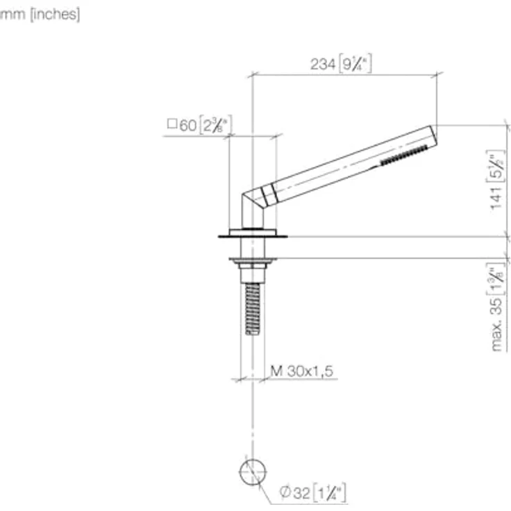 Dornbracht Duschsystem, Schlauchbrausegarnitur für Wannenrand- und Fliesenrandmontage, Antikalksystem, max. Durchfluss 6,8 l/min, 2250 mm Metall-Duschschlauch, Rückflussgesichert, 27702980 – Bild 6
