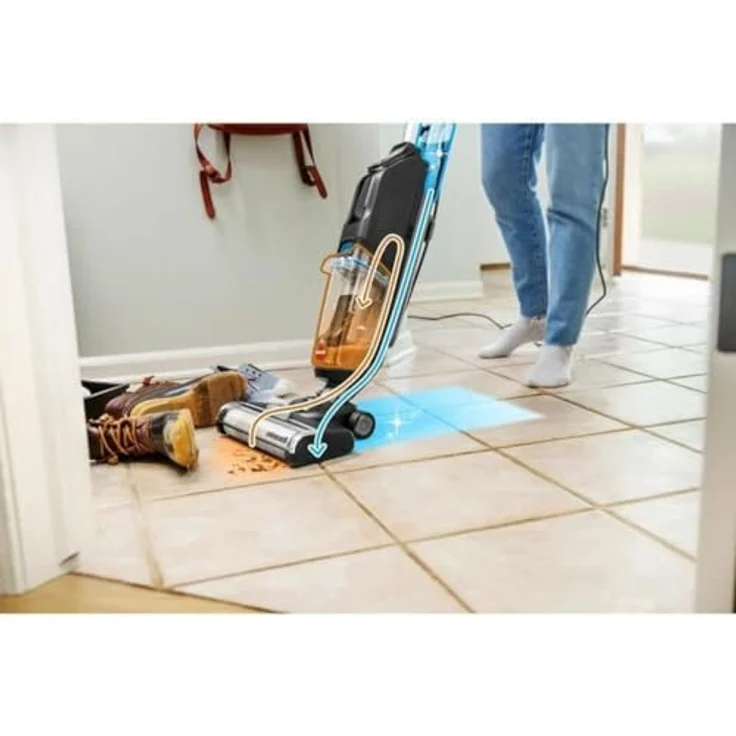 Bissell Nass-Trocken-Sauger 3847N, CrossWave® HF2 Select, leicht, einfach steuerbar, 420 W, beutellos, für Hartböden, Dual-Tank, saugt & wischt gleichzeitig, Selbstreinigung, grau – Bild 3