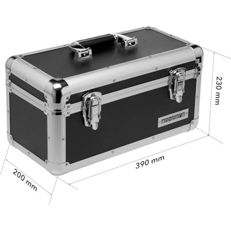 anndora Werkzeugkoffer 13 L Transportbox Werkzeugkasten Werkzeugbox - schwarz – Bild 3