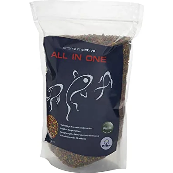 FIAP premiumactive All IN ONE 3.000 ml - 3 verschiedenen Granulate - Alleinfutter - Teich- und Koifische - Futtermix - Teichfische - leichte Verdauung - Keine Trübung - Gartenteich