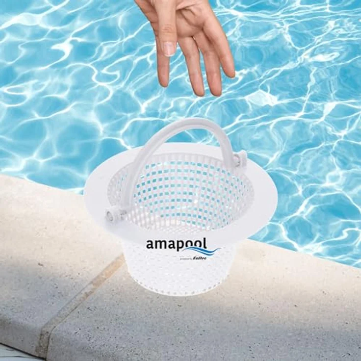 Amapool Skimmer Korb 16cm, Ersatzkorb für Standard Skimmer, chlorbeständig und stabil mit Griff für einfache Entnahme – Bild 5