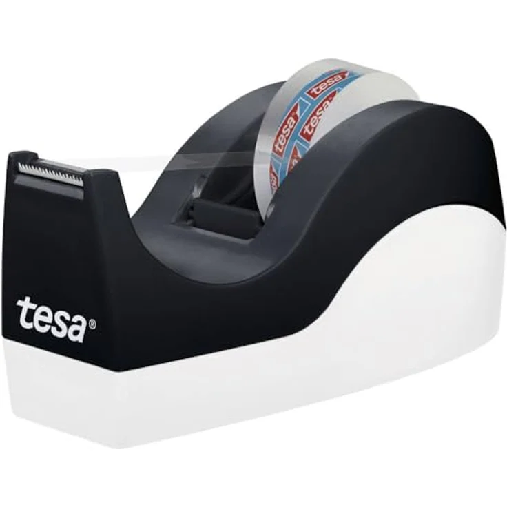 Tesa Easy Cut Orca + tesafilm kristall-klar 53915-00000-00 Tischabroller Schwarz, Weiß (L x B) 33m x 19mm 1 Set – Bild 2