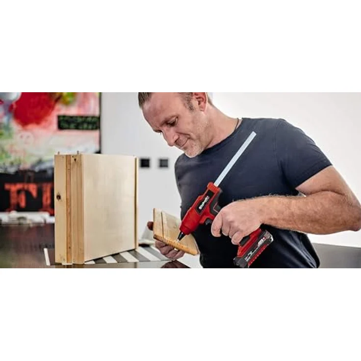 Einhell Akku-Heißklebepistole TE-CG 18 Li-Solo Power X-Change PXC (Li-Ion, 18 V, max. 170 °C, in 120 Sekunden einsatzbereit, inkl. 5 Klebestifte + Flachklebedüse, ohne Akku und Ladegerät) – Bild 4