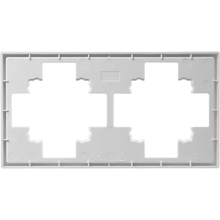 McPower 2-fach Rahmen Shallow, Abdeckrahmen für Steckdosen und Schalter, Weiß Matt, modernes Design, einfache Montage, langlebig und pflegeleicht – Bild 4