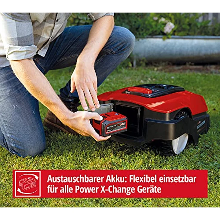 Einhell Mähroboter FREELEXO 600 BT (für bis zu 600 m², Multizonenmäher, Bluetooth App, inkl. 2,5 Ah PXC Akku, 140 m Draht, 200 Haken, 3 Klingen, 4 Klemmen, Installationsset) – Bild 5