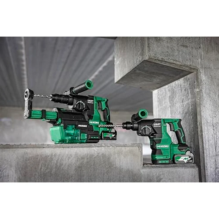 HIKOKI Akku Bohr- und Meißelhammer DH3628DCW3Z, SDS-plus, 36V, Schlagenergie 3,2 J, mit Zusatzhandgriff, Bohrtiefenanschlag, Schnellspann-Bohrfutter und Staubabsaugung im HSC II Koffer – Bild 2