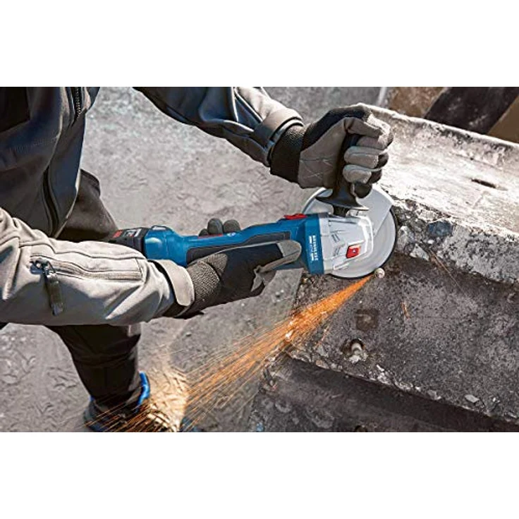 Bosch Professional 18V System Akku Winkelschleifer GWS 18V-7 115 mm Scheiben-Ã˜, inklusive Schutzhaube, Zusatzhandgriff, Aufnahmeflansch, Schnellspannmutter, ohne Akkus und Ladegerät, im Karton 115 mm Akku – Bild 4
