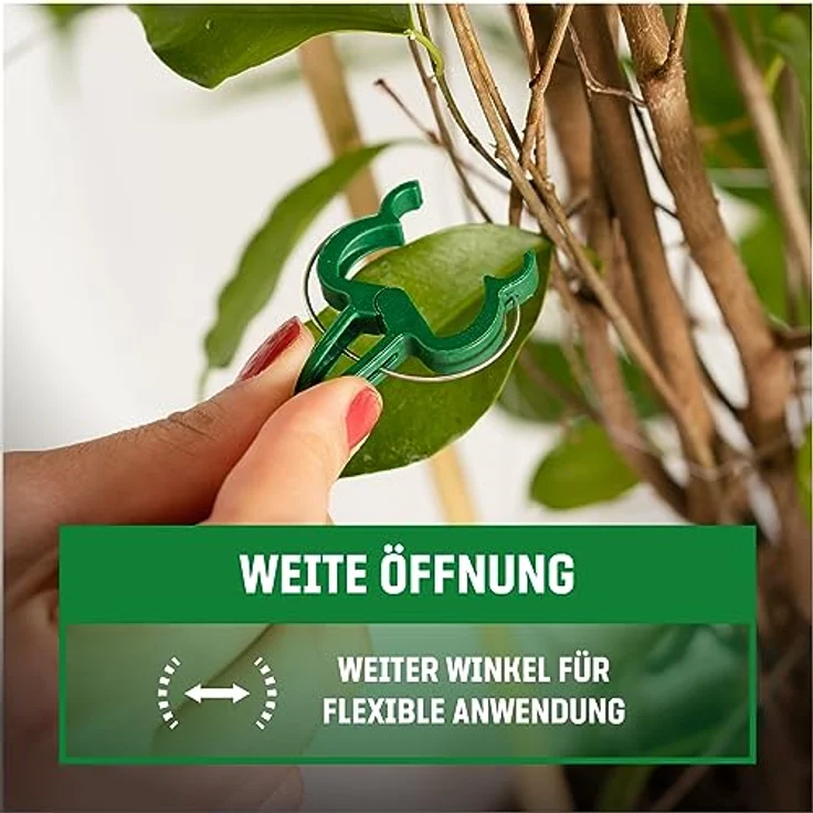 GardenGloss 48 Pflanzenclips Klein - Stabile Pflanzenklammern für Tomaten, Rosen und Gurken - Einfache Rankhilfe für Kletterpflanzen – Bild 3