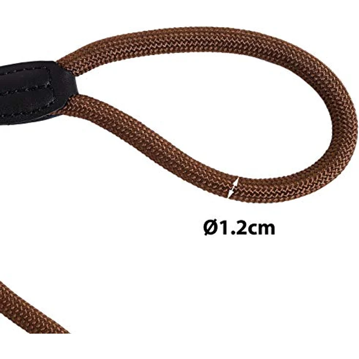 lionto Retrieverleine Hundeleine Führleine Zugleine robust wetterfest, Länge 170 cm braun – Bild 5