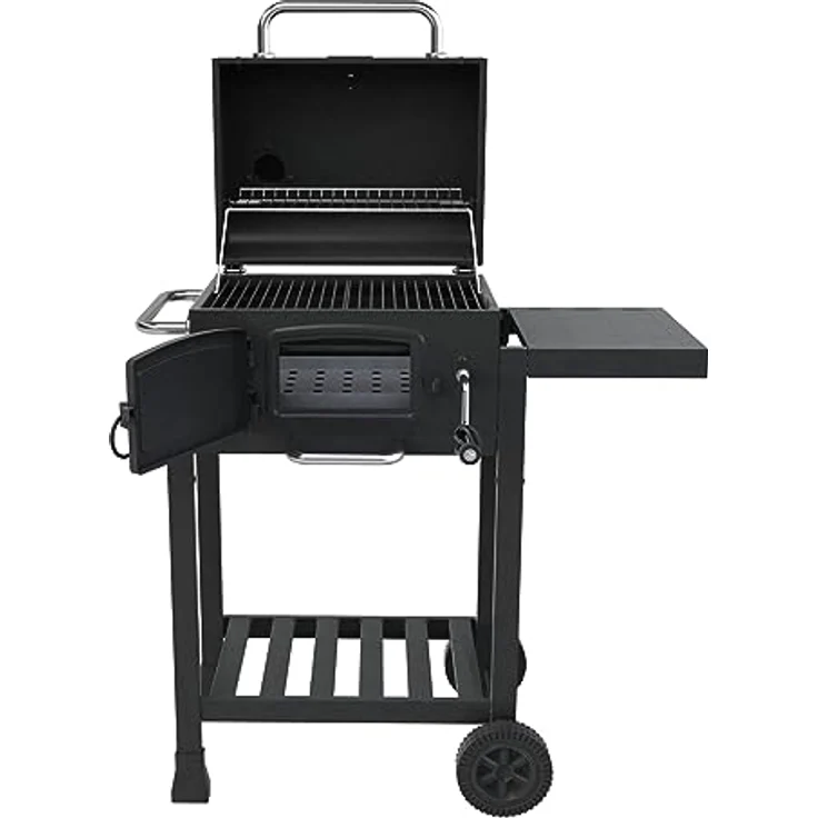 TAINO HERO Set Smoker klein BBQ Grillwagen Holzkohle-Grill Gasgrill Kombi-Grill Grillwagen Abdeckhaube – Bild 5