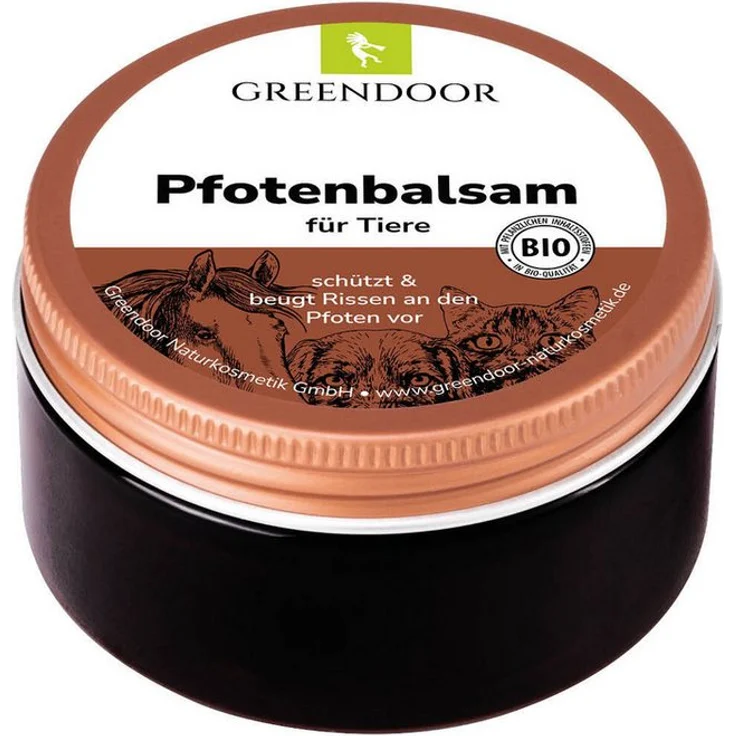 GREENDOOR Pfotenpflege Pfotenbalsam für Tiere, 100% natürlich, vegan, wasserfrei, ergonomisch und ungiftig