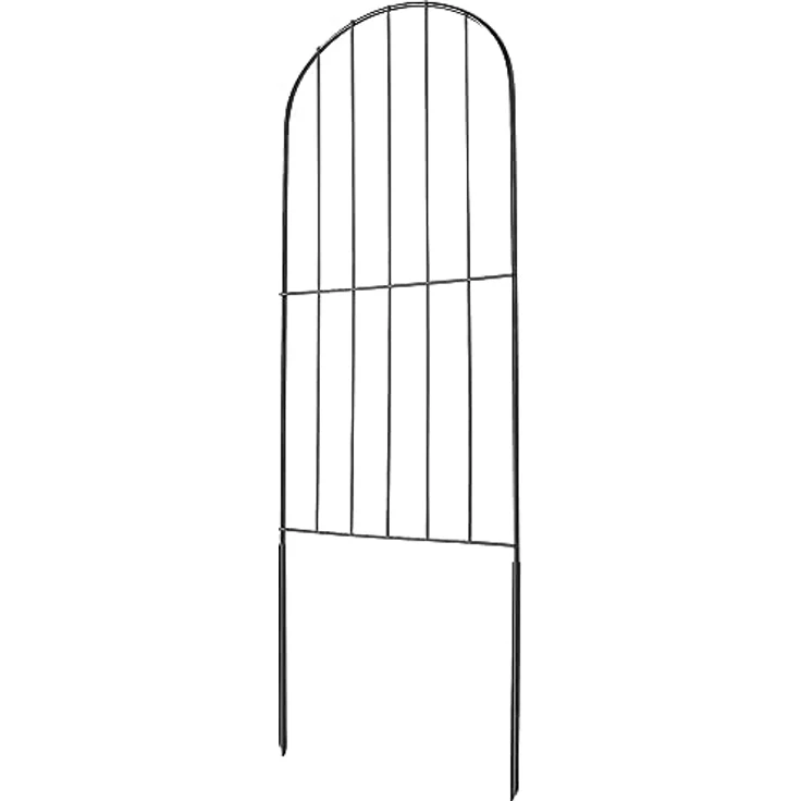 VEVOR 28x Dekorativer Gartenzaun, 61x33cm Oberbogen Metallzaun aus Kohlenstoffstahl, Schwarz, inkl. Befestigungsmaterial, 5,08cm Spike-Abstand – Bild 9