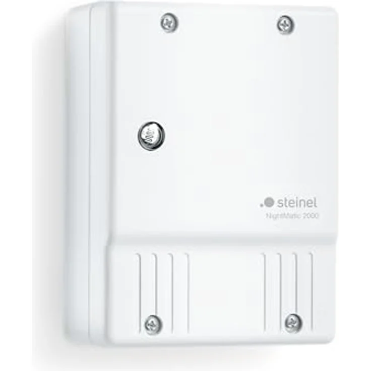 Steinel Dämmerungsschalter NightMatic 2000, automatischer Bewegungsmelder mit einstellbarer Dämmerungsschwelle, Weiß, IP 54, 1000 W max. – Bild 1