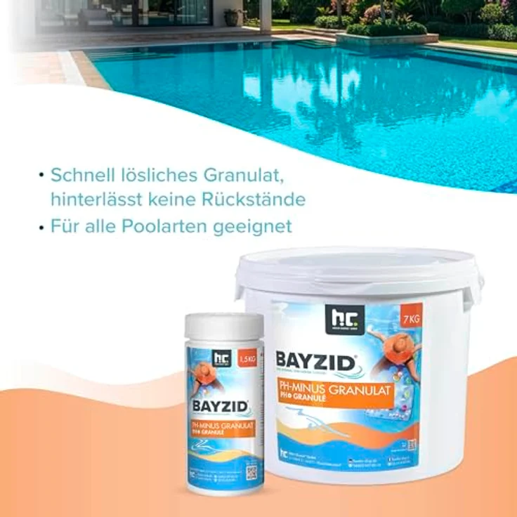 2 x 7 Kg BAYZID pH Minus Granulat für den Pool – Bild 7