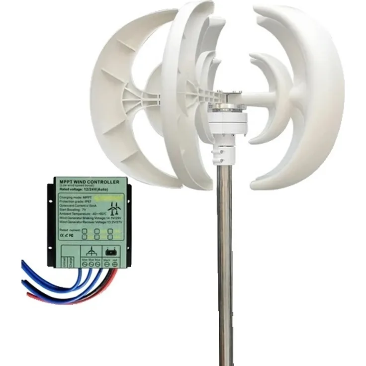 OEM Windturbinen-Generator SR-3000, 3000W Leistungsausgang mit MPPT-Controller und integriertem Wechselrichter, komplett mit 3x100W Solarmodulen und 100Ah Lithiumbatterie