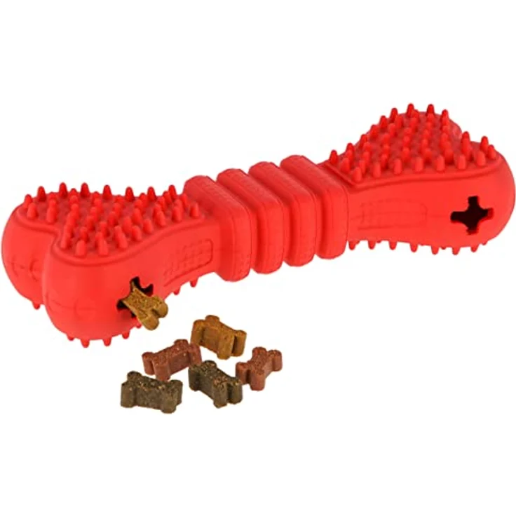 Kerbl Pet Knochen ToyFastic, befüllbar, rot, 17 x 6 x 4 cm – Bild 2