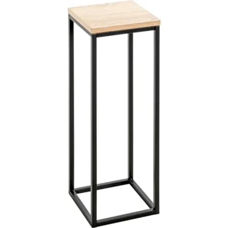 HAKU Blumenständer Schwarz-Eiche, modernes Design aus Stahlrohr, robuste Verarbeitung, vielseitiges Wohnaccessoire