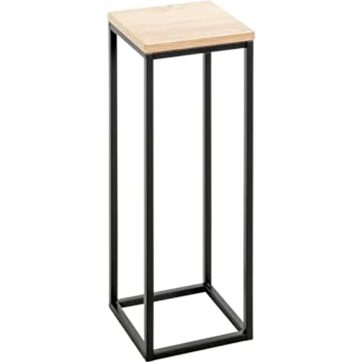 HAKU Blumenständer Schwarz-Eiche, modernes Design aus Stahlrohr, robuste Verarbeitung, vielseitiges Wohnaccessoire – Bild 1