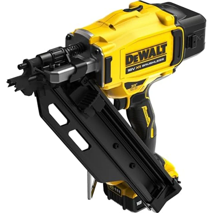 Dewalt DCN930P2, 18V Akku-Nagler für Nägel 50-90 mm, inkl. 2x 5,0 Ah Akku und Ladegerät, optimiertes Design mit Trichter für verbessertes Füllsystem – Bild 2
