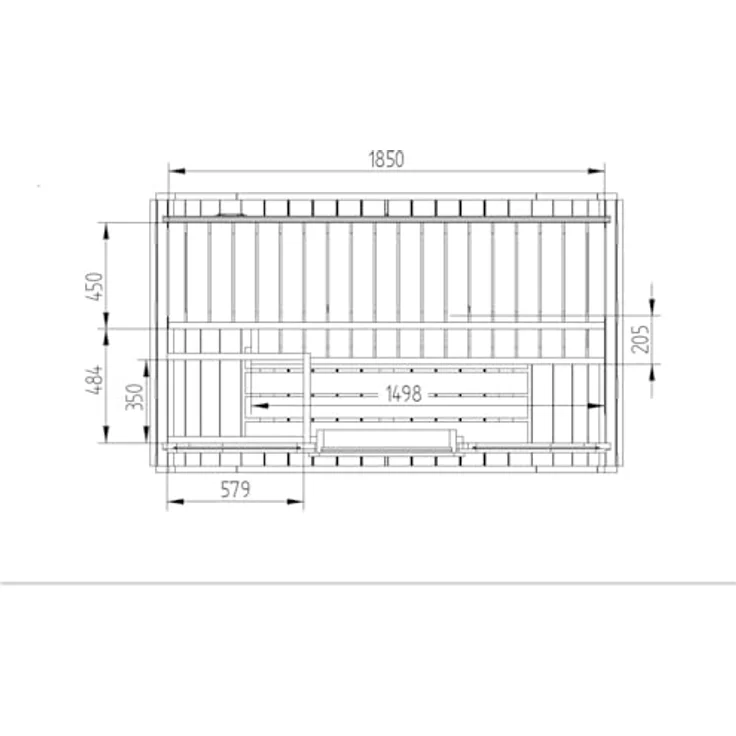 FinnTherm Fasssauna Ellipso M, 42mm, Thermoholz, Außergewöhnliches Design, B 196 x T 119 x H 203 cm – Bild 6