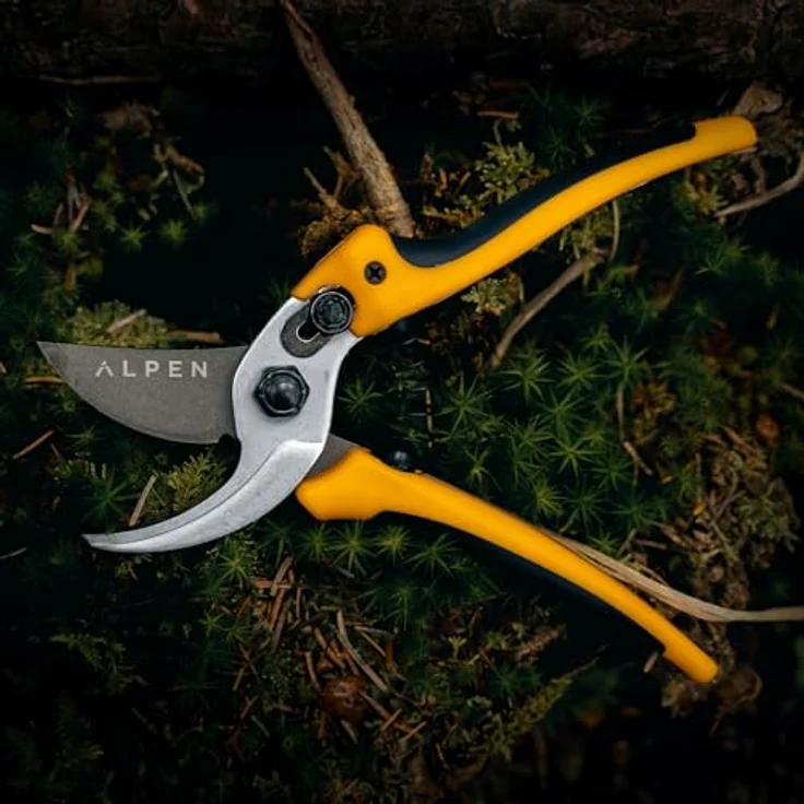 Alpen Swiss Tools GELBHORN 140 Gartenschere, Bypass-Astscheren mit Antihaft-PTFE-Beschichtung, gelb – Bild 5