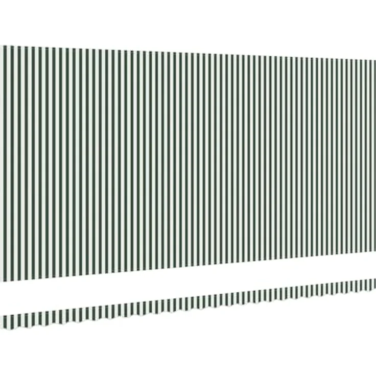 vidaXL Ersatzstoff für Markisenrahmen 6 x 3,5 m, UV-blockierend in Grün und Weiß mit gestreiftem Design – Bild 5