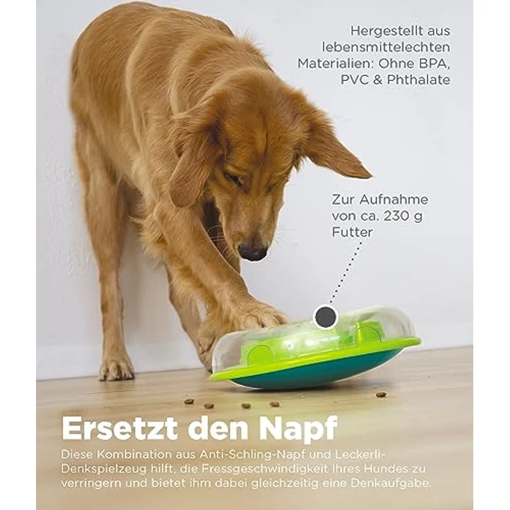 Outward Hound Nina Ottosson Wobble Bowl - Intelligenzspielzeug/Anti-Schling-Napf für Hunde - interaktiv – Bild 3