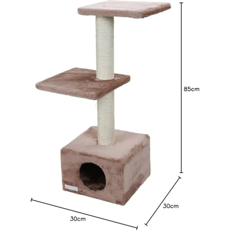 Kerbl Pet Kratzbaum Venus Sweet, schwarz, 30x30x85cm – Bild 3