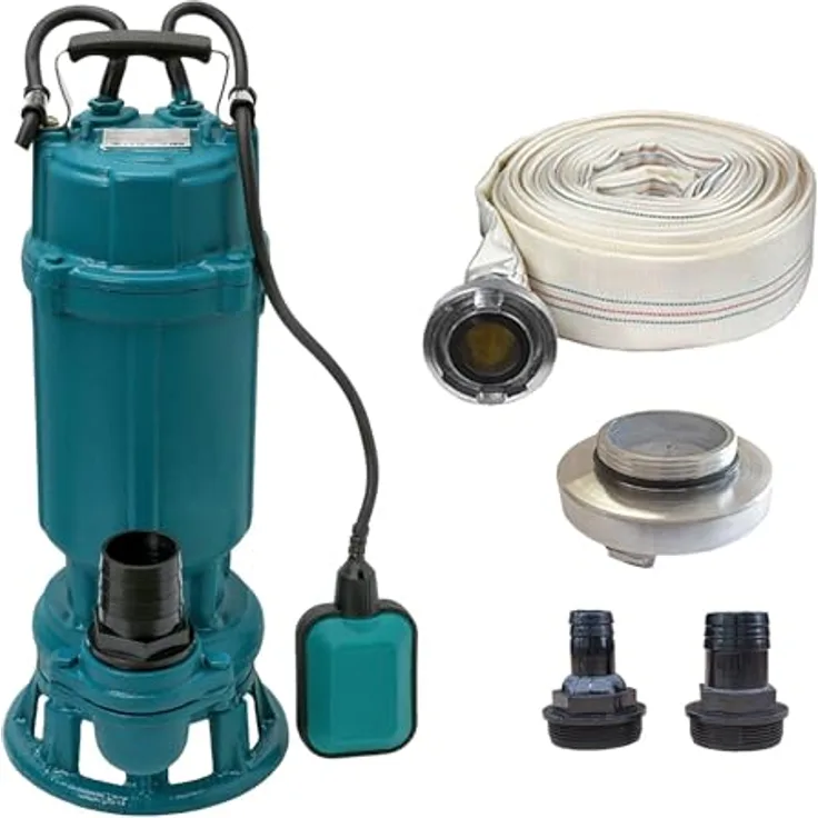 IBO Furiatka 1100, Tauchpumpe mit Zerkleinerer, 20m 2" Schlauch und Muffe fi 2“
