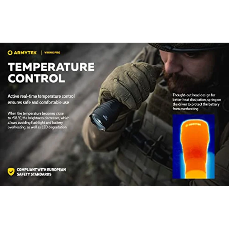 Armytek Viking Pro Kaltweiss Taktische LED Lampe USB Aufladbar – Bild 5