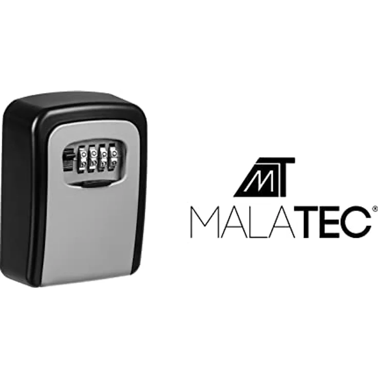 ISO TRADE Schlüsselkasten Safe, wasserdicht mit 4-stelligem Zahlencode, Schwarz/Grau, kompakte Größe 11,5 x 9,5 x 4 cm – Bild 6