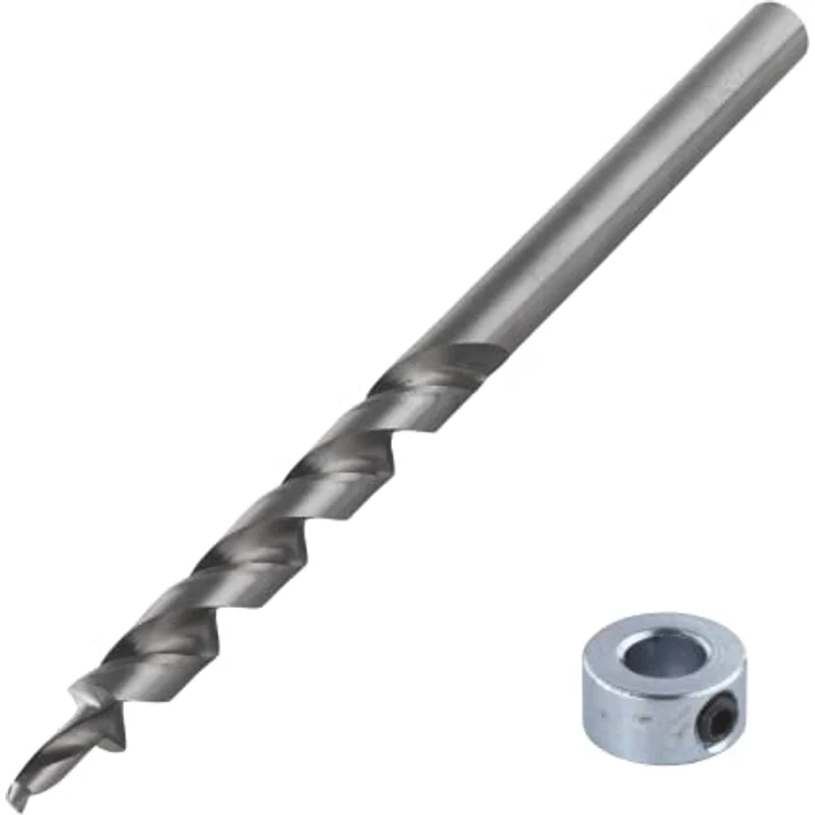 Wolfcraft 2933000 HSS Stufenbohrer, 2-teilig, Gesamtlänge 180mm, mit Tiefenstopp für verdeckte Holzverschraubungen – Bild 1