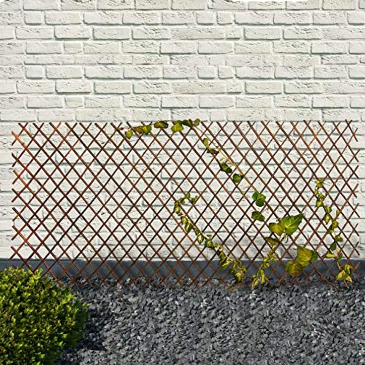 UNUS Garden 5er Set Rankgitter aus Weide, Rankhilfe Weidenzaun Sichtschutz variabel bis 120x40cm – Bild 4