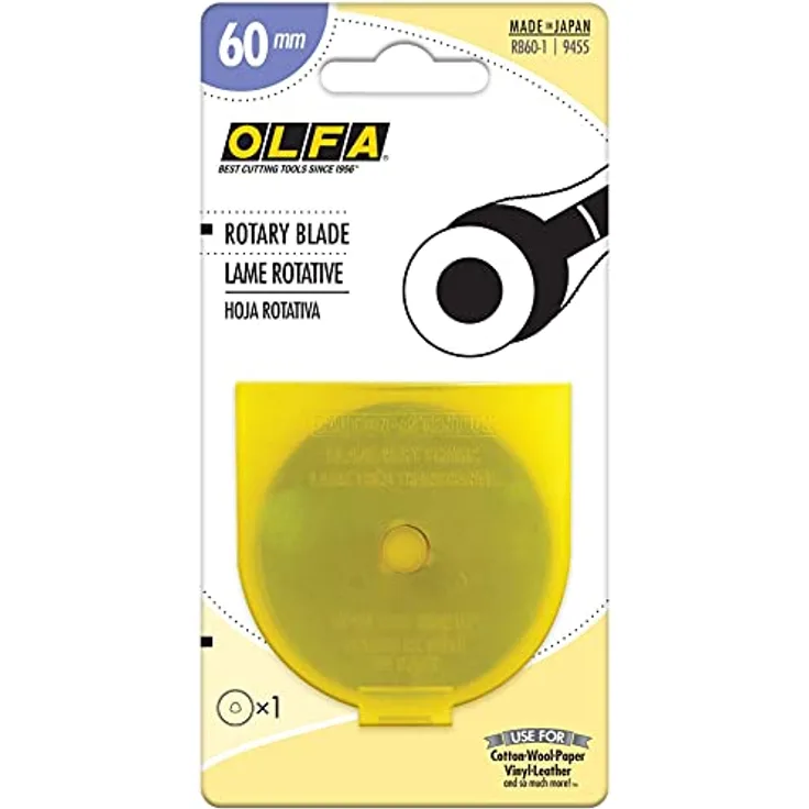1 Ersatzklinge für Rollschneider 60mm , OLFA Klinge RB60