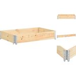 vidaXL Hochbeet Paletten-Aufsatzrahmen 80120 cm Kiefern-Massivholz Hochbeet Erhöhung, stapelbar und zusammenklappbar
