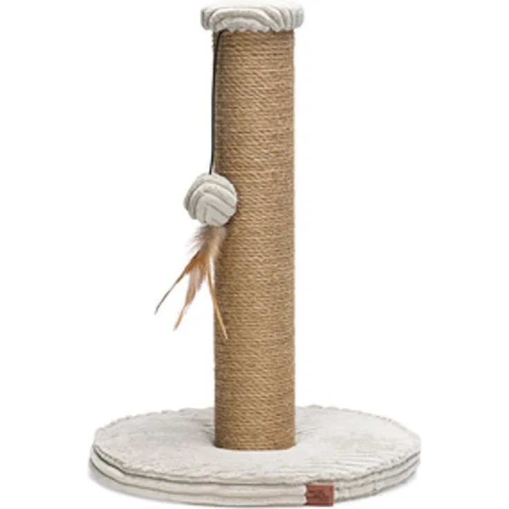 Designed By Lotte Kratzbaum Ribbed - Kratzbaum - Hellgrau - Mit Juteseil - Inklusive Katzenspielzeug
