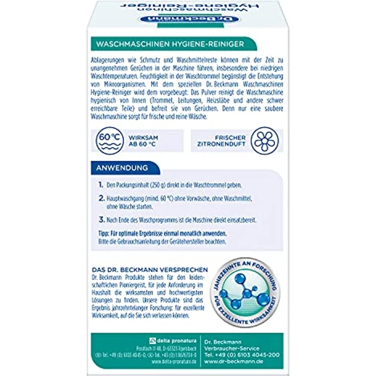 Dr. Beckmann Waschmaschinen Hygiene-Reiniger 250g, Tiefenreinigung gegen Gerüche, effektiver Küchenreiniger – Bild 4