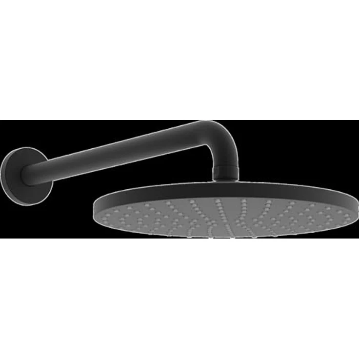 Hansa Duschbrause viva, Kopfbrause mit 1 Strahlart, 3 cm Durchmesser, matt schwarz, 12 l/min – Bild 1