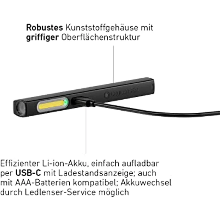 Ledlenser W2R Work Stablampe LED Werkstatt | KFZ Lampe 220 Lumen | LED Baulampe mit Akku und 7 Stunden Leuchtdauer | Werkstattlampe | LED Lampe | Arbeitsleuchte aufladbar – Bild 4
