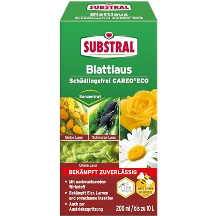 Substral Blattlaus Schädlingsfrei Careo Eco, 200ml, gegen Blattlaus, Spinnmilbe, Weiße Fliege, Gallmilbe und Schildlaus, bekämpft auch Eier & Larven