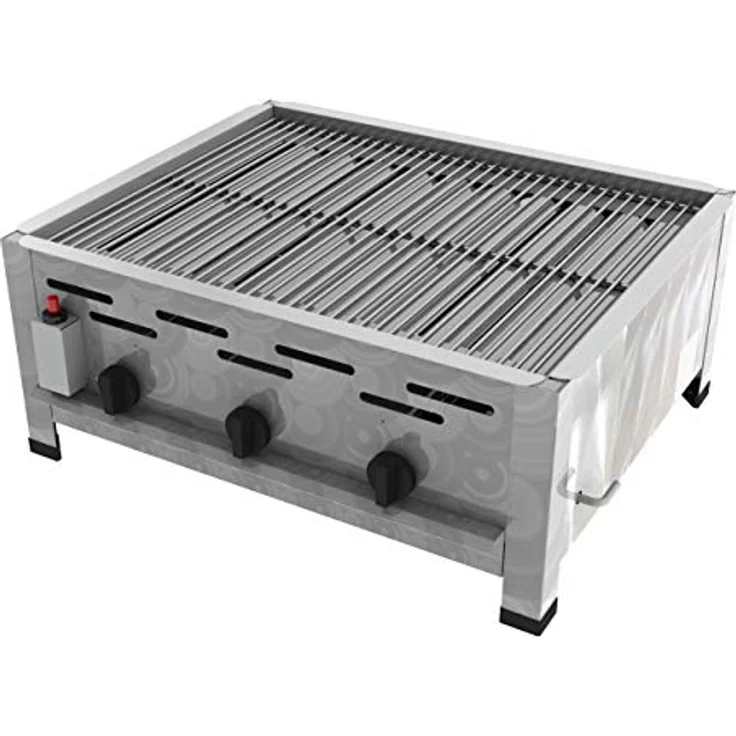 ChattenGlut Gasbräter 3-flammig, Tischgerät mit 13,5 kW Stahlbrenner, inkl. Piezozündung und Druckminderer – Bild 1