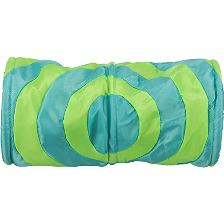 Trixie 6284 Kuscheltunnel für Kleintiere, ø 15 × 35 cm, grau/grün – Bild 2